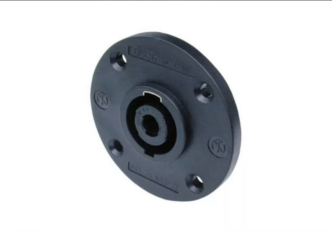 Neutrik NL4 Speakon Surface Mount Connector NL4MPR Round "G" Size Panel Mount