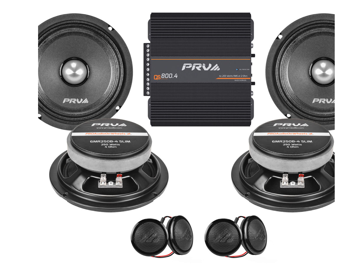 6.5” PRO Audio Bullet Speakers & Tweeters + Amplifier Bundle