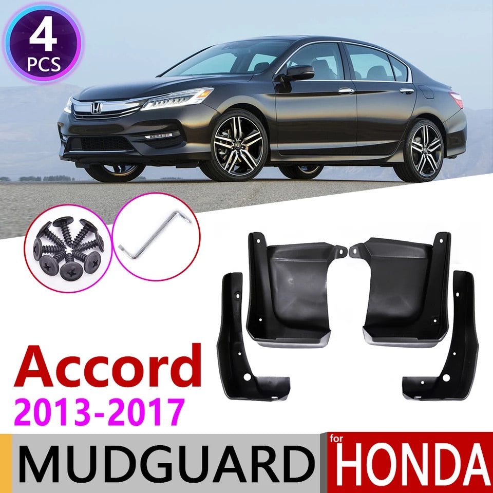 Car Mudguards For Honda Accord 2013 ~ 2017 Mud Flaps Splash Guards Mudguard Accessories 2014 2015 2016 9th 9 Gen 4pcs